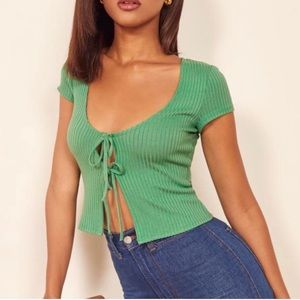 Reformation Gretah Top in Green